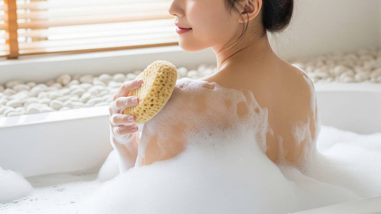 ボディスクラブを使った背中ケアの方法