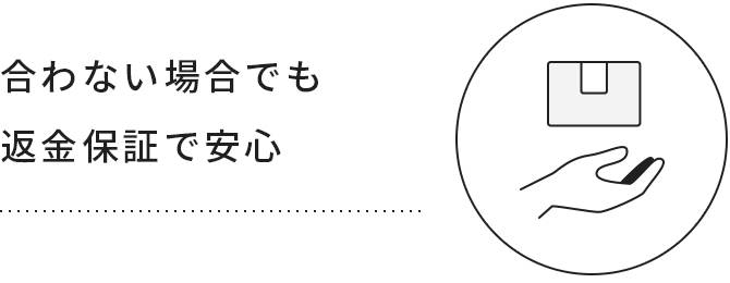 合わない場合でも返金保証で安心